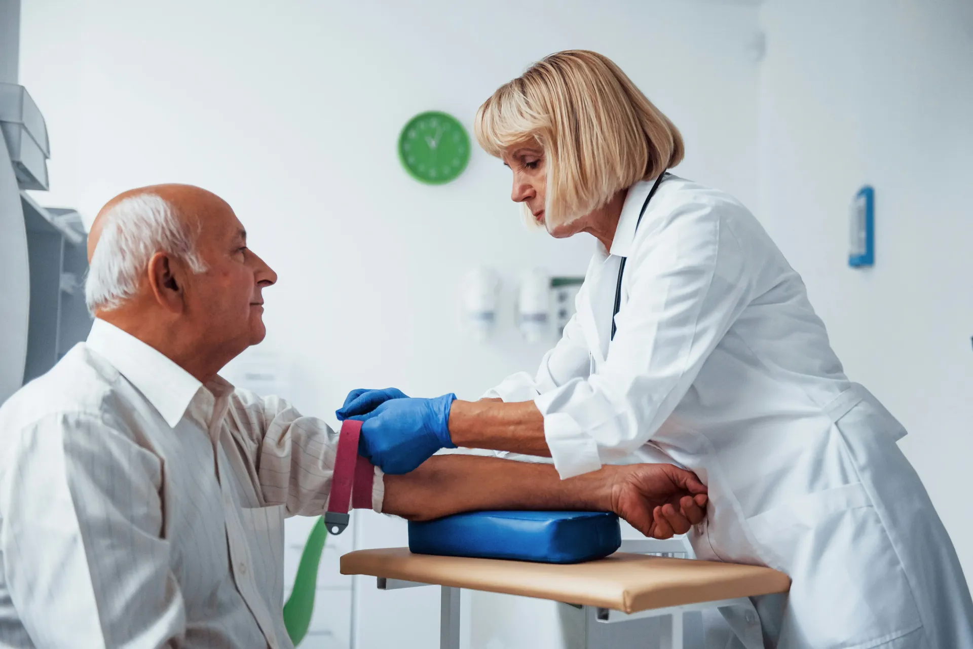 Doctor examining patient